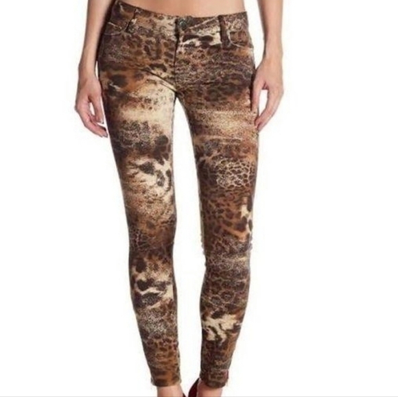 Etienne Marcel Cheetah Print Skinny Jeans 27 - Picture 2 of 7